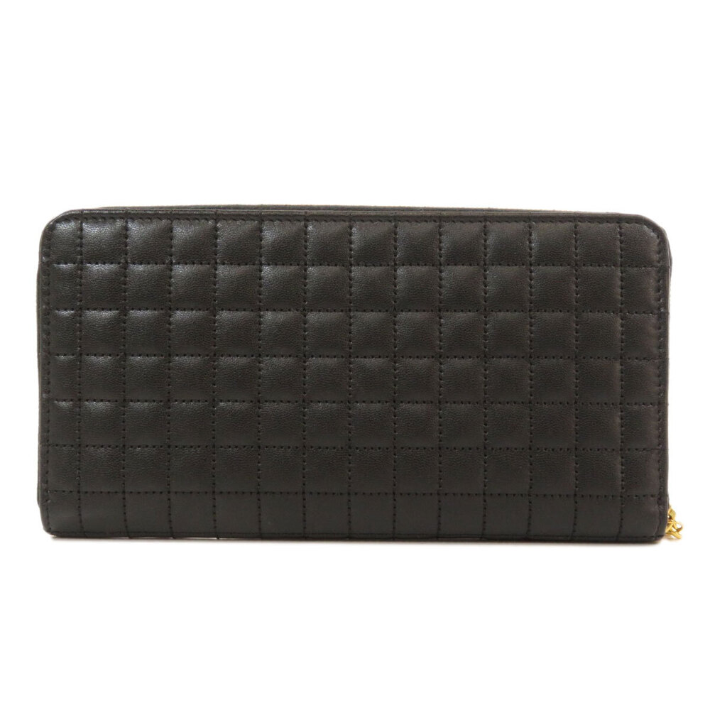 Celine Wallet Charm Quilted Long Calfskin